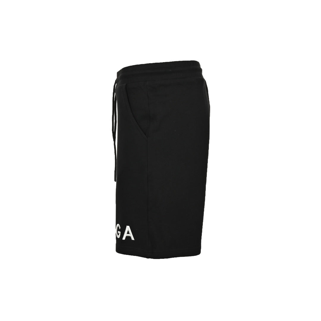 embroidered letter logo shorts