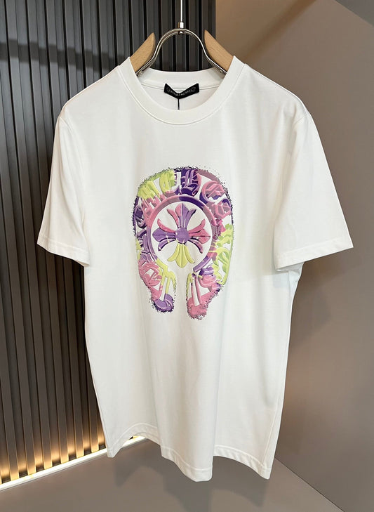 🔥🔥🔥24FW NEW CHROME HEARTS Colorful LOGO limited edition T-shirt