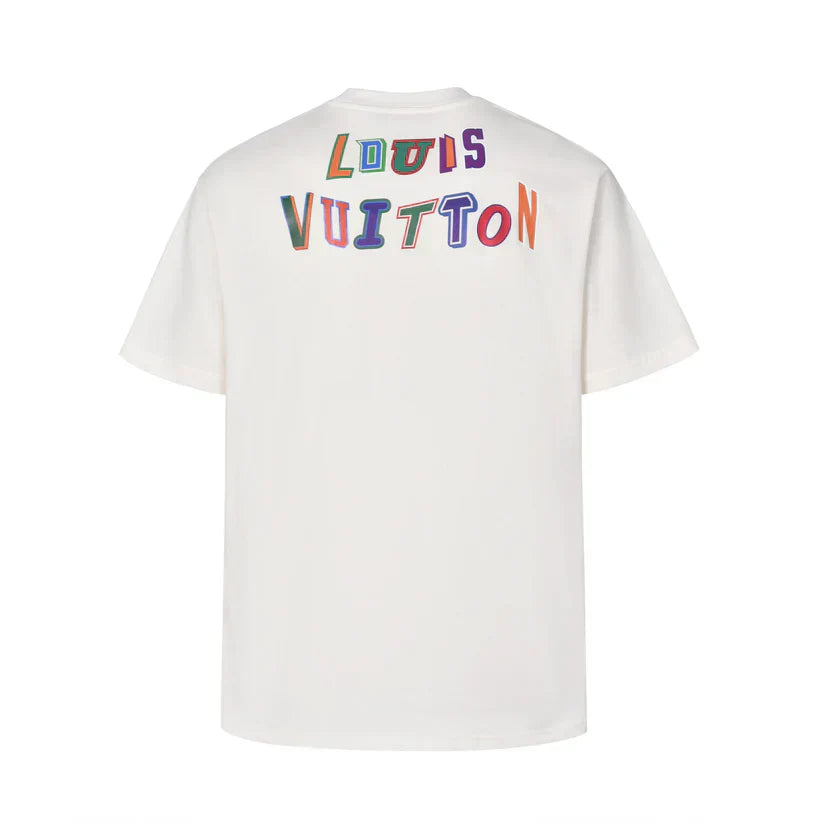 Rainbow letter short sleeves