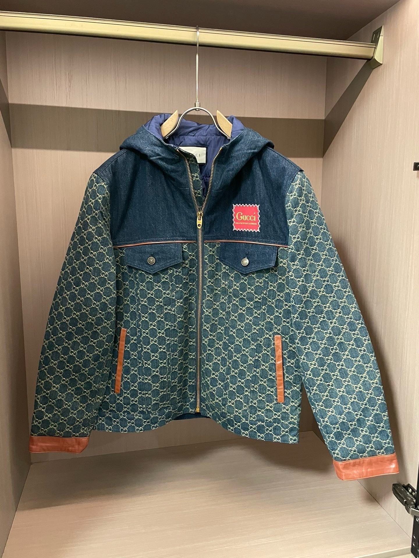 Jacquard denim jacket