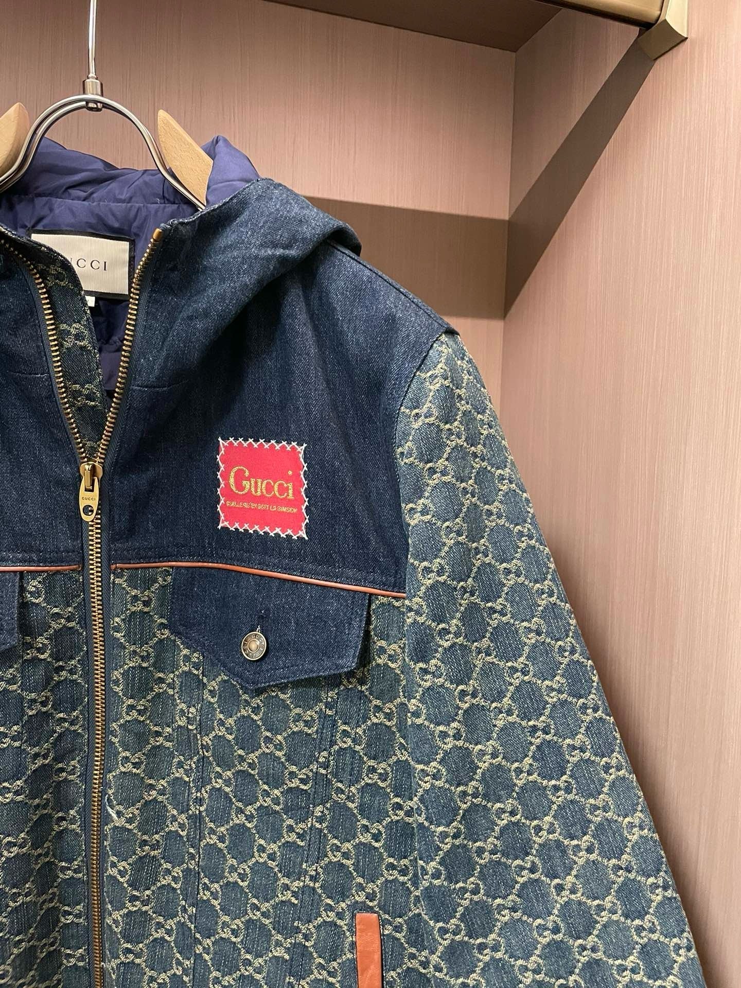 Jacquard denim jacket