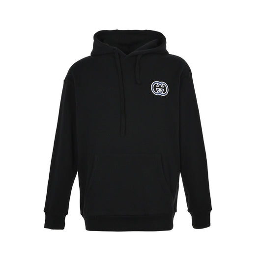 Double G embroidered logo hooded sweatshirt