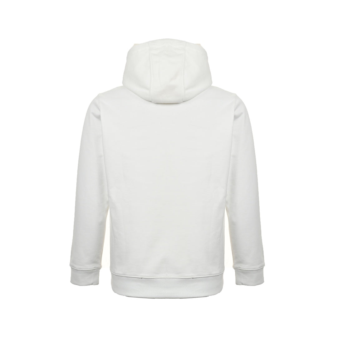 Line logo embroidered hooded sweatshirt