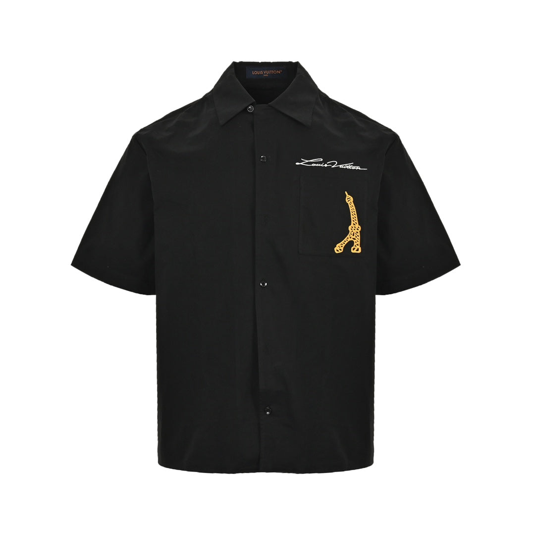 Tower embroidered short sleeve shirt