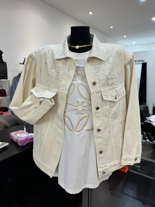 Rhinestone denim jacket