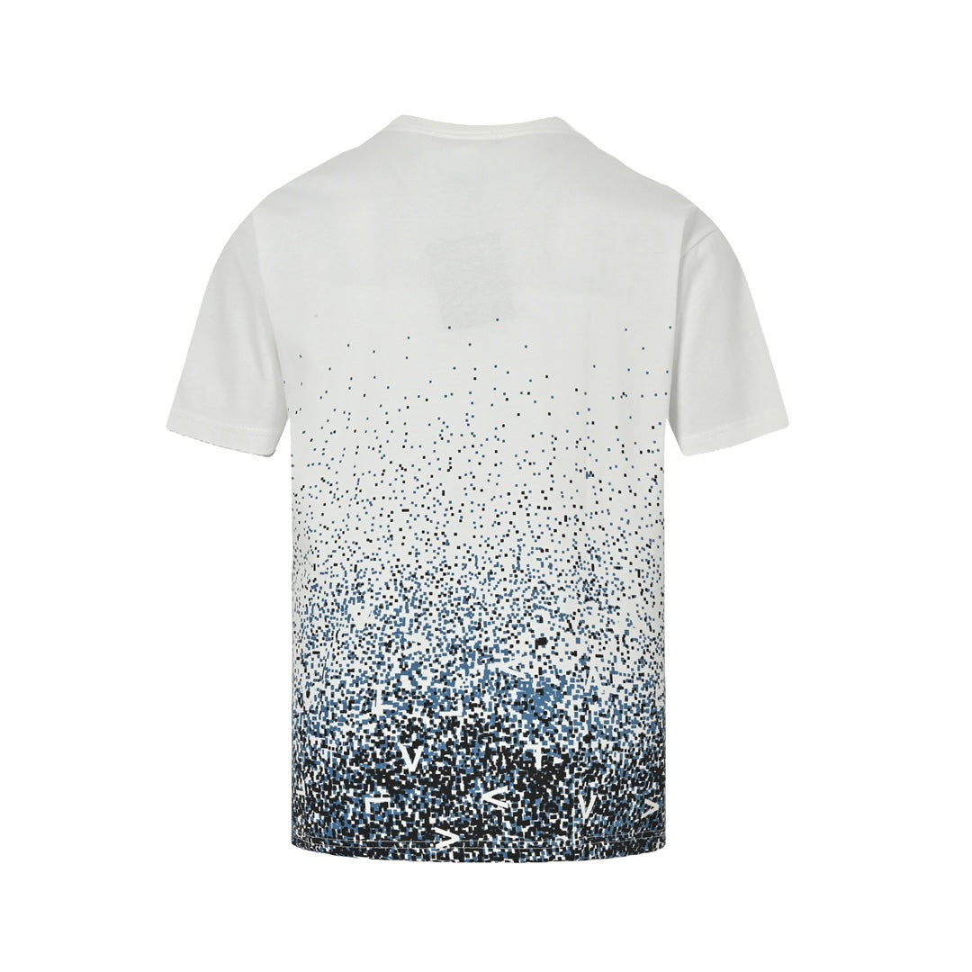 Pixel gradient printed short sleeves