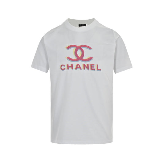 Double Shadow Letter Logo Embroidered Short Sleeves